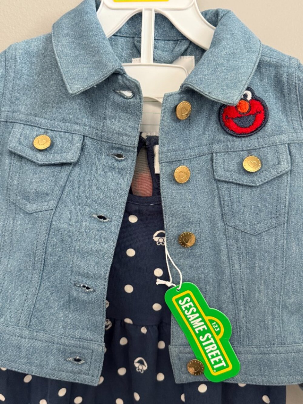 Brand NWT Sesame Street ELMO Dress & Jacket Set Size 2T - Picture 2 of 11